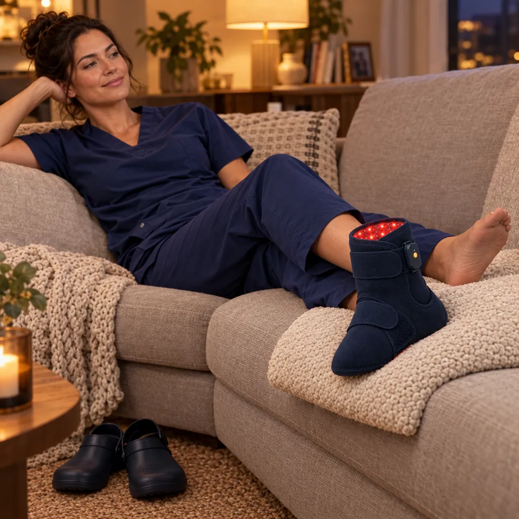 Ankle & Foot Wrap in use at home